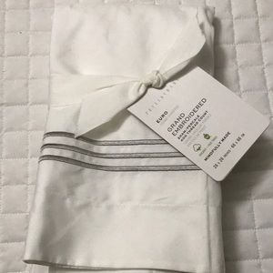 COPY - Pottery Barn Euro Shams. 26x26. Grand Embroidered.  Ever used with tags